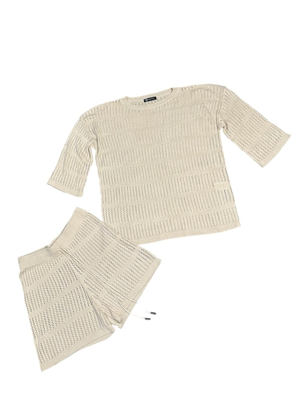 Pretty Garden Cream Knit Set | Boho Lounge & Swim Coverup | Size S - Picture 2 of 8